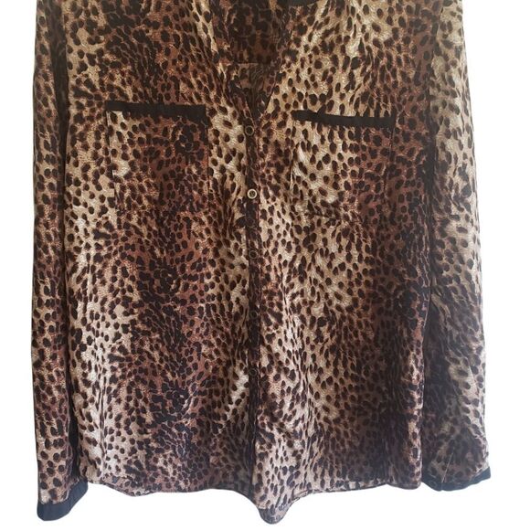 FOREVER 21 Leopard Print Button Down Top - Picture 3 of 6